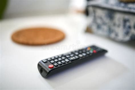 Close up of a TV remote stock image. Image of media - 191669927