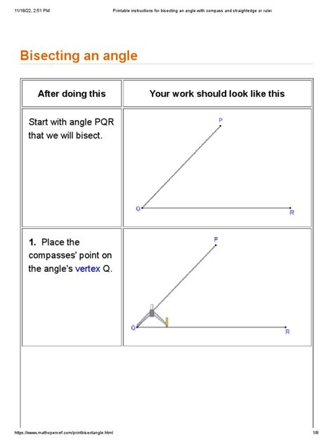 Bisecting An Angle | PDF