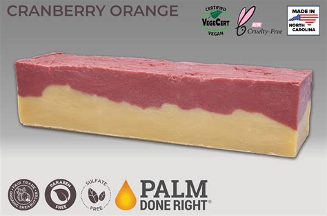 Cranberry Orange Natural Soap Loaf