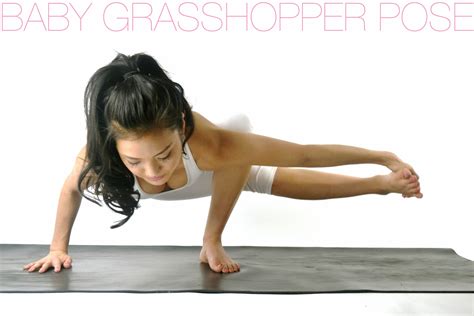 Baby Grasshopper Pose Grasshopper Pose Yoga Poses Advanced Yoga