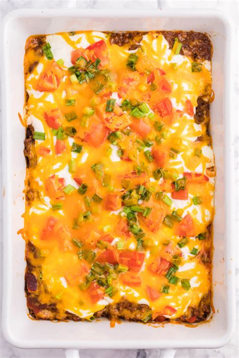 Easy Taco Casserole With Ground Beef Recipe Simply Stacie