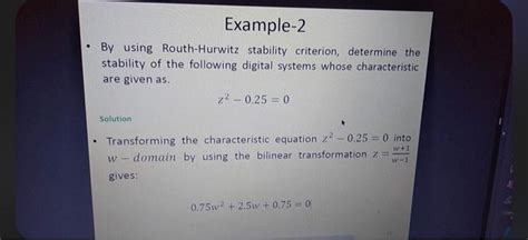 Solved By Using Routh Hurwitz Stability Criterion Determine