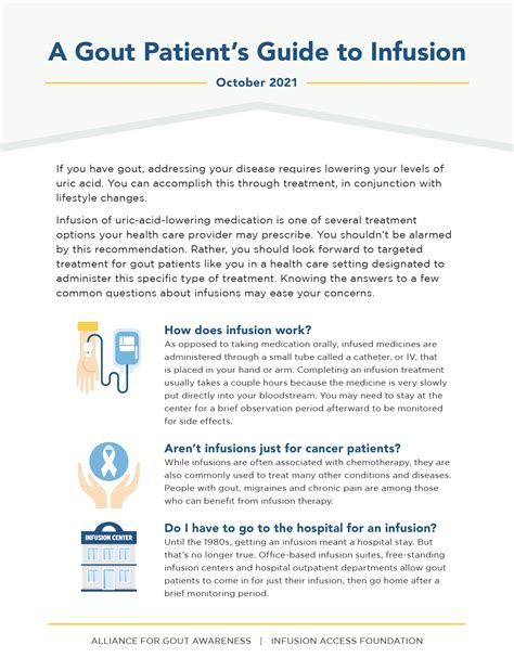 gout infusion guide infusion access foundation