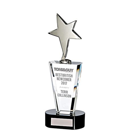 Glass Star Shaped Awards Uk Crystal Star Trophies Online House Of