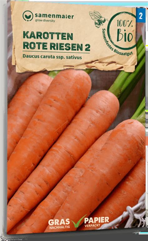 Samen Maier Bio Karotten Rote Riesen 1 Packung Bloomling Deutschland