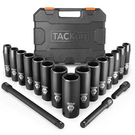 Tacklife Complete 12 Inch Drive Deep Impact Socket Set Metric Cr V 6 Point New For Sale