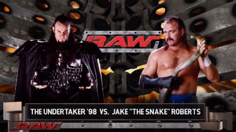 Wwe K The Undertaker Vs Jake The Snake Roberts Youtube