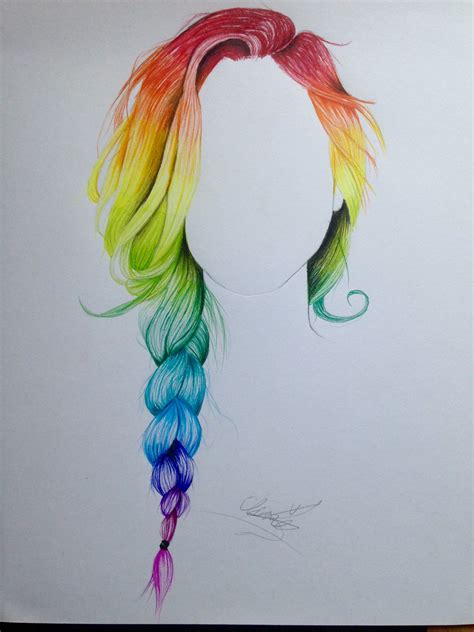 Braided Hair Drawing at PaintingValley.com | Explore collection of ...