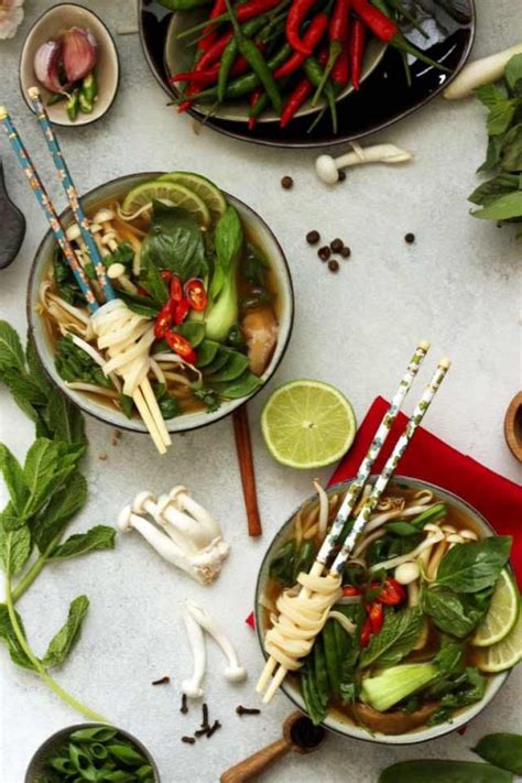 Easy Vegan Pho Vietnamese Noodle Soup • Happy Kitchen