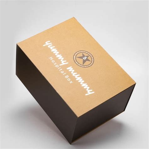 Custom Brown Kraft Paper Cardboard Rigid Box Silver Foil Hot Stamped Magnetic Closure Luxury