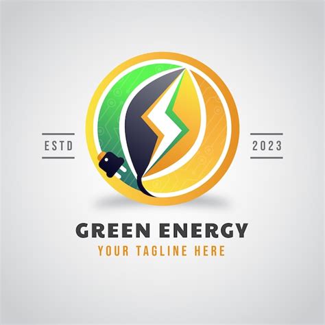 Diseño de logotipo de energía renovable Vector Gratis