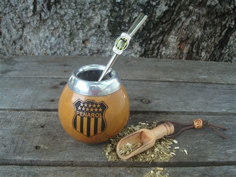 Mate Cup Uruguayan Soccer Gourd Logo Straw Bonus Spoon Yerga Mate Montevideo Soccer Cup