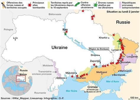 Carte Guerre En Ukraine Soldats Russes Tu S Attaque A Rienne Sur