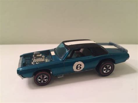 Vintage 1969 Hot Wheels Redline TNT Bird Old Toy Car Very Nice Aqua Antique Price Guide