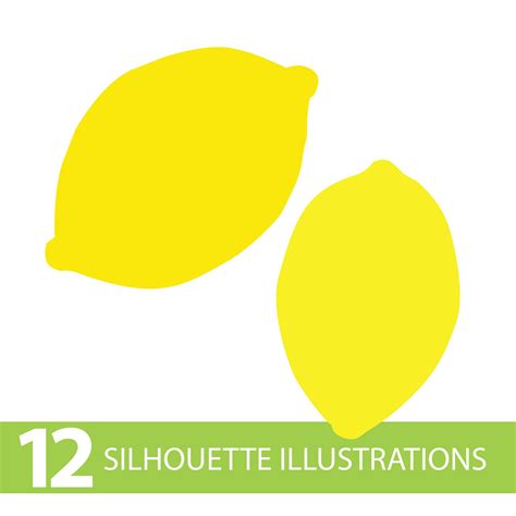 Lemon Silhouette Illustrations Drawing In Svg Pdf Ai Png Dxf Cut