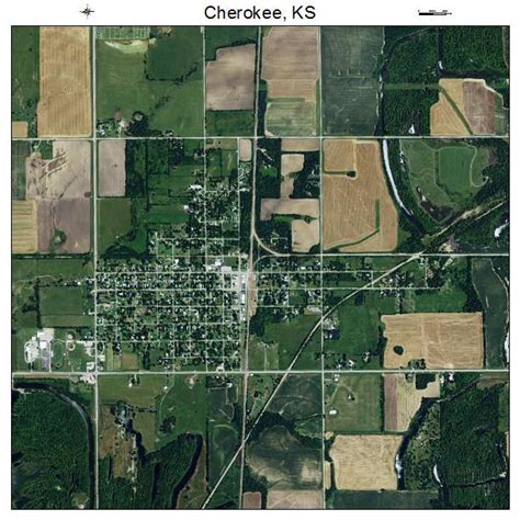 Aerial Photography Map of Cherokee, KS Kansas