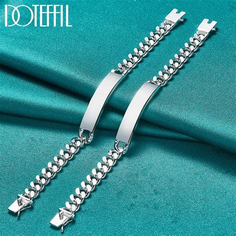 Doteffil Pcs Sterling Silver Mm Mm Smooth Sideways Chain