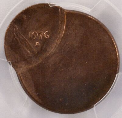 1976 D 1c Lincoln Cent Struck 80 Off Center PCGS MS63 BN EBay