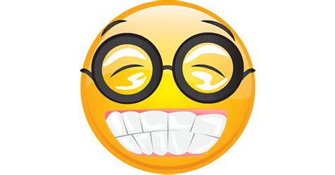 Grin And Glasses Symbols And Emoticons