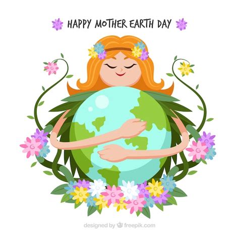 Free Vector Background Happy Mother Earth Day