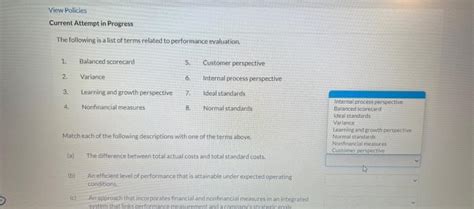 Solved View Policies Current Attempt In Progress The Fol