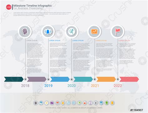 Milestone timeline infographic design - stock vector 1184907 | Crushpixel