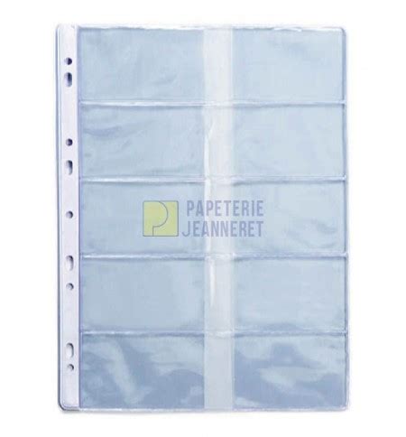 Pochettes Perforees A Pour Cartes De Visite Sachet De Papeterie