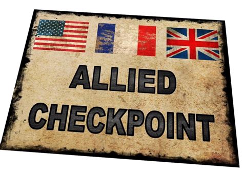 Retro Sign Checkpoint Charlie Sign Reproduction Checkpoint Charlie Sign ...