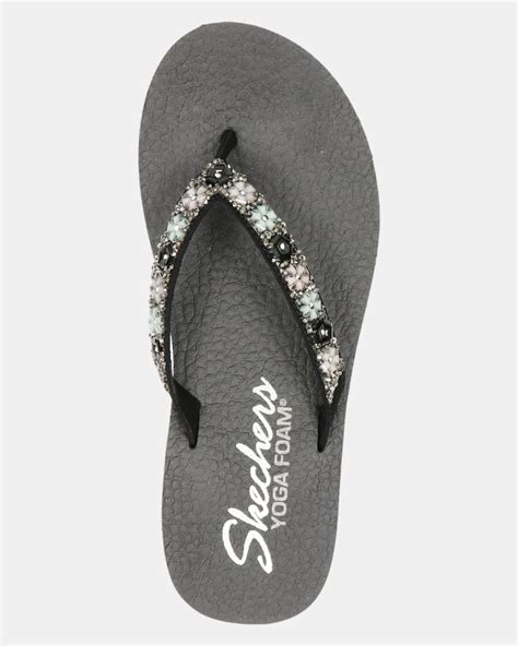 Skechers Cali Meditation Slippers Voor Dames Zwart Nelsonnl