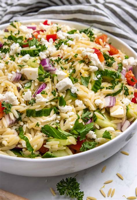 Easy Lemon Orzo Salad With Feta Lemons Zest