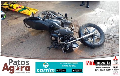 Motociclista E Passageira Ficam Feridos Em Acidente No Bairro Sebasti O