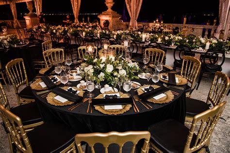 Black And Gold Reception