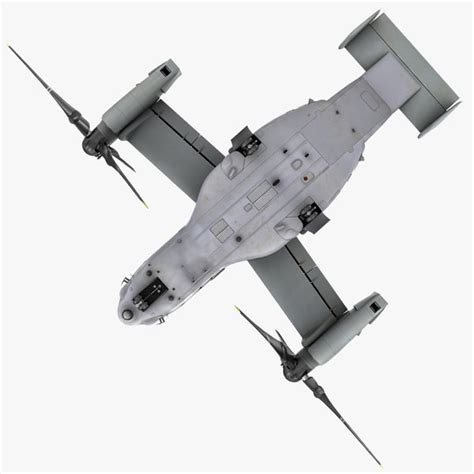 3d military tiltrotor aircraft mv 22 model