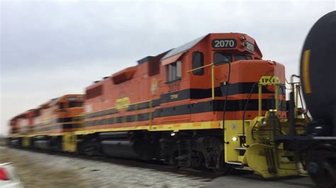 TPW 3442 SD40 2 Leads A Westbound Toledo Peoria Western Freight