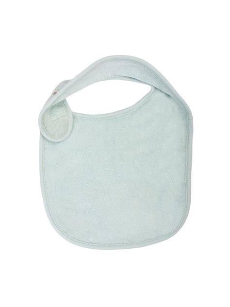 Organic Cotton Baby Bib Soft Absorbent Terry Cloth Sky Blue