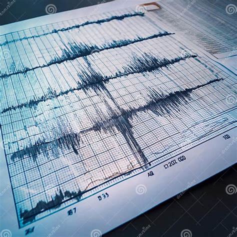 Seismograph Earthquake Map Earthquake Seismic Waves On Seismograph Graph Paper Generative Ai