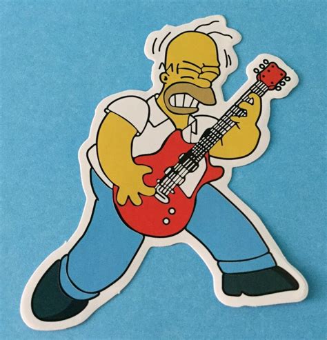 Bart Simpson Playing Guitar Sticker Skateboarding & Longboarding ...