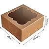 Amazon One More Pcs X X Brown Bakery Boxes With Pvc Window