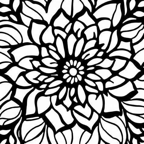 A Beautiful Mosaic Flower Coloring Page Color Anything