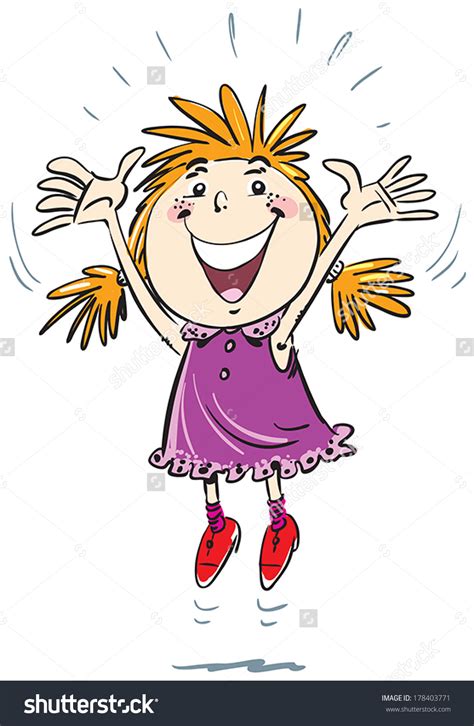 Woman Jumping For Joy Cartoon - img-gimcrackery