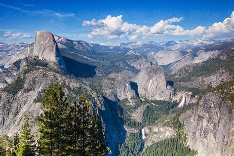 "Half Dome (El Capitan) And Yosemite Falls In Yosemite National Park ...