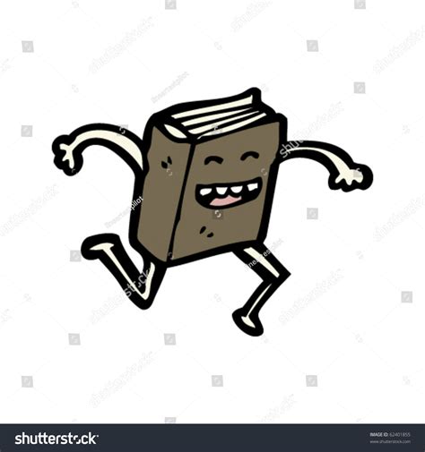 Running Book Cartoon Stock Vector Royalty Free 62401855 Shutterstock