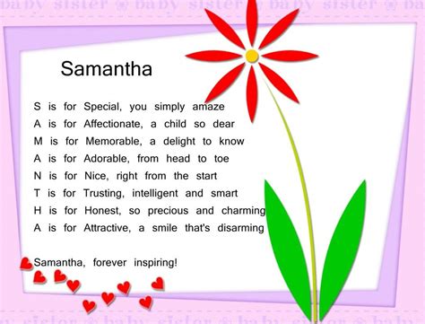 Acrostic Name Poems Unique And Personalized Ts