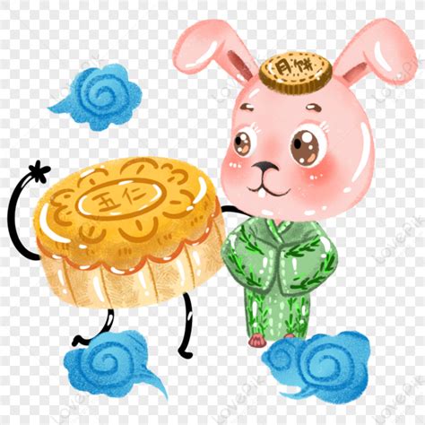 Mid Autumn Jade Rabbit Moon Cake Rabbit Png Transparent Image And