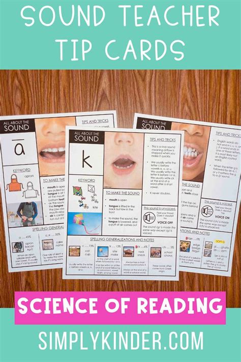 Sound Teacher Tip Cards For Science Of Reading With Text Overlay That