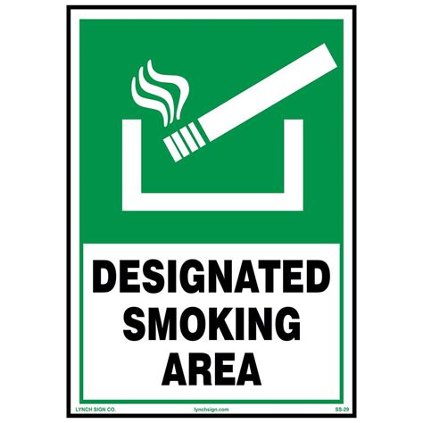 Smoking Area Signs Printable