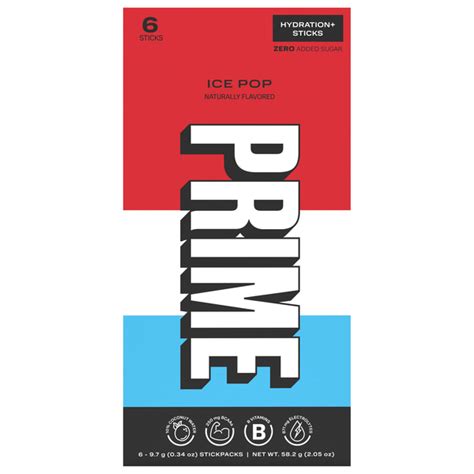 Save On Prime Ice Pop Electrolyte Drink Mix Hydration Sticks 6 Ct Order Online Delivery Giant