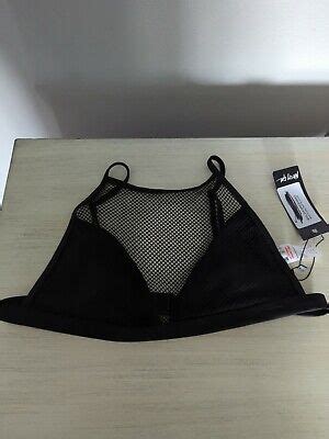 Women S NWT Nasty Gal Mesh Overlay Bikini Black Sz M EBay