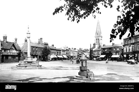 Market Harborough, Market Square 1922 Stock Photo - Alamy