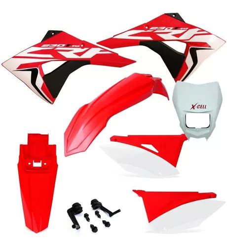 Kit Plástico Biker Elite Carenagem Roupa Farol Xcell Crf 230